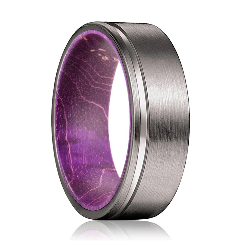 NACH | Purple Wood, Gunmetal Tungsten Offset Groove