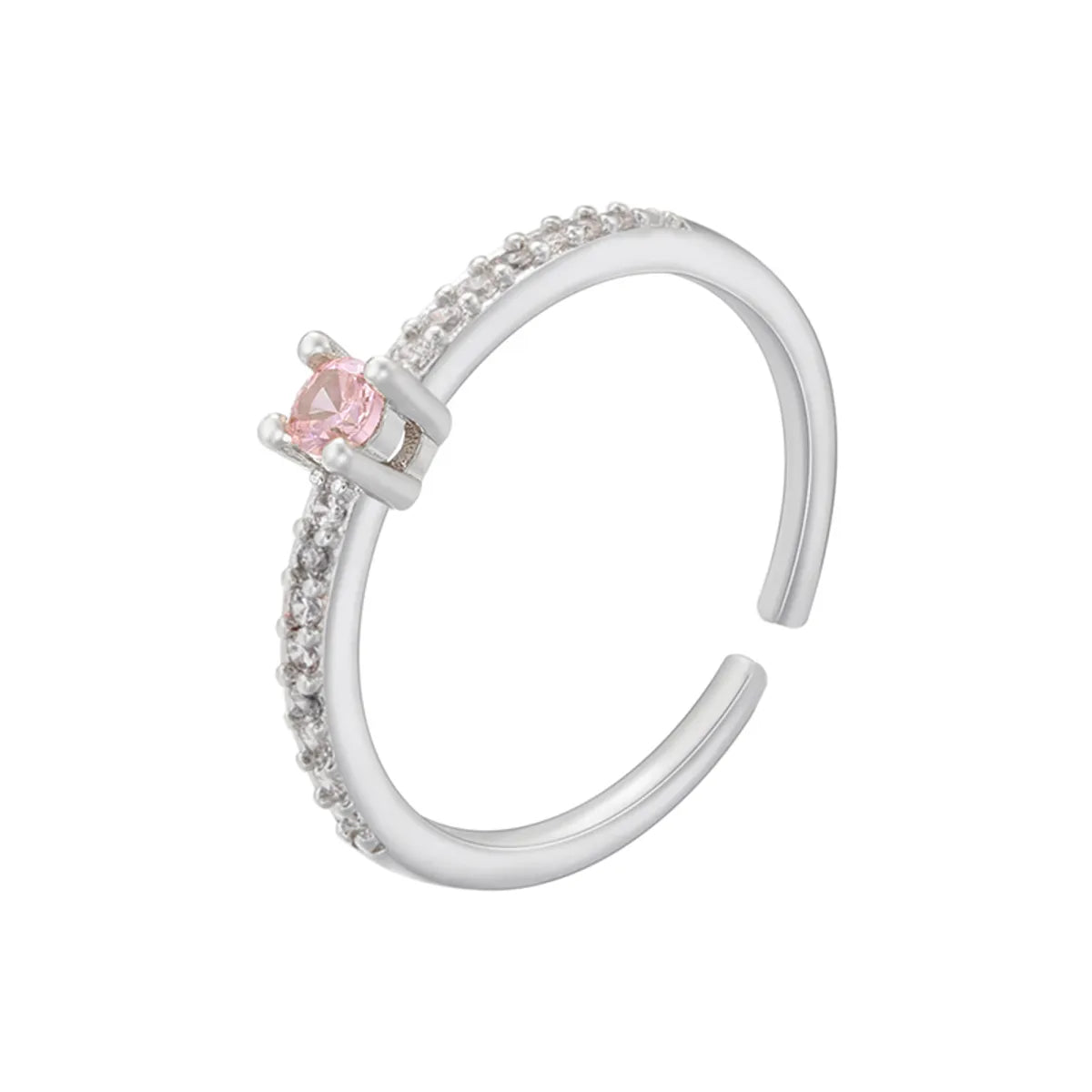 White Gold Color Pink Diamond